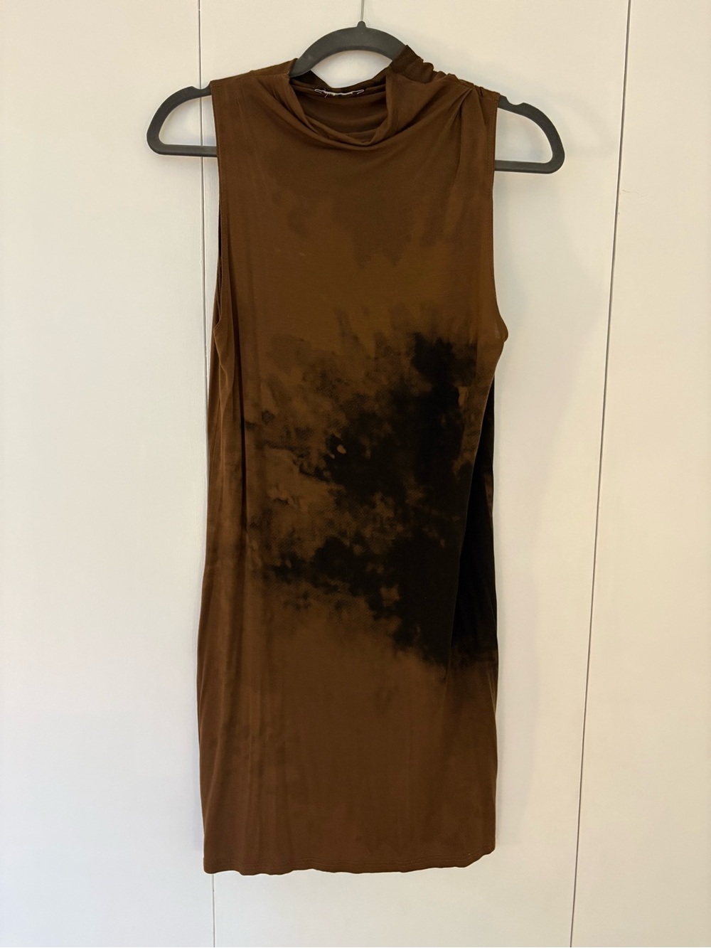 Sarah Pacini Brown Sleeveless Midi Dress